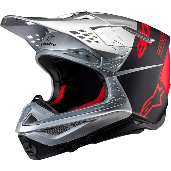 Casca cross-enduro ALPINESTARS SUPERTECH S-M10 FLOOD 2024 ECE 22.06 L Rosu fluo, 11