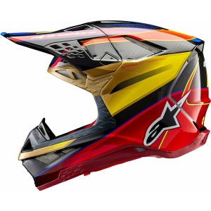 Casca cross-enduro ALPINESTARS SUPERTECH S-M10 ERA 2024 ECE 22.06 L Auriu/Galben/Rosu, 14