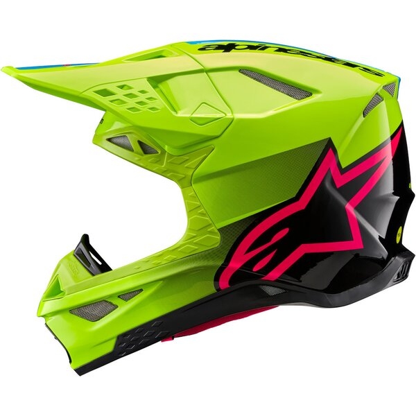 Casca cross-enduro ALPINESTARS SUPERTECH S-M10 UNITE 2024 ECE 22.06 XL Galben fluo/Negru/Roz, 10