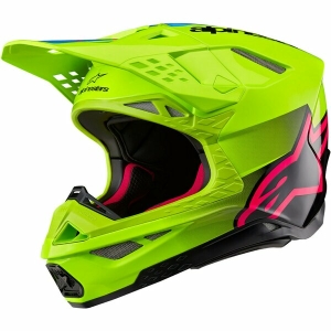 Casca cross-enduro ALPINESTARS SUPERTECH S-M10 UNITE 2024 ECE 22.06 XL Galben fluo/Negru/Roz