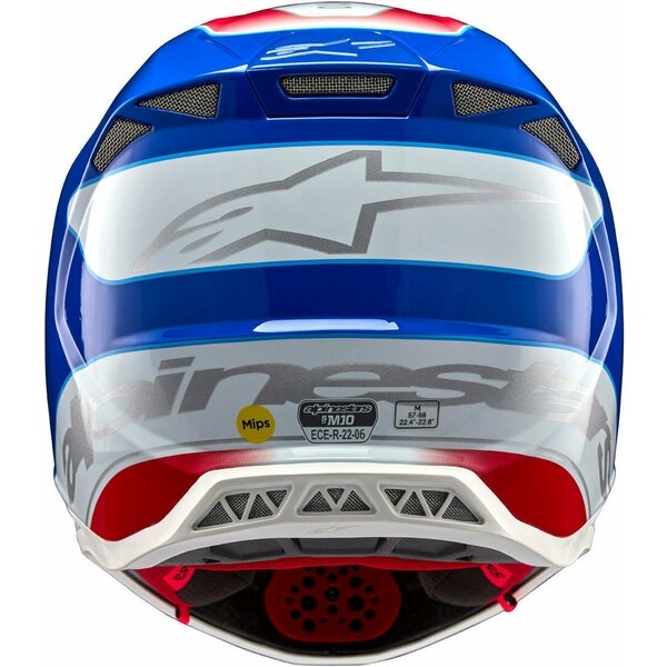 Casca cross-enduro ALPINESTARS SUPERTECH S-M10 AEON 2024 ECE 22.06 M Rosu/Albastru, 8