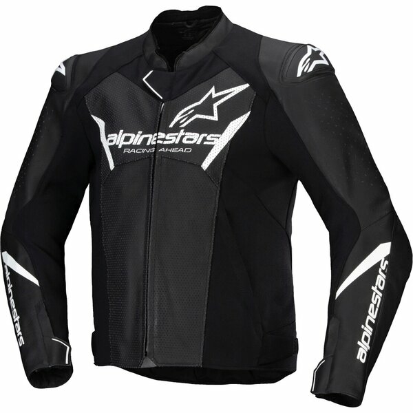 Geaca de piele ALPINESTARS FASTER V3 AIRFLOW Negru/Alb 48, 3