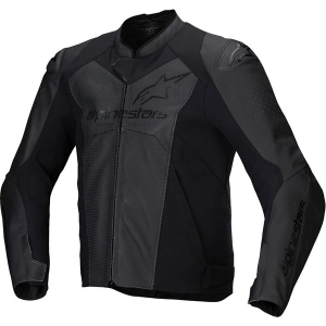 Geaca de piele ALPINESTARS FASTER V3 AIRFLOW Negru/Alb 48, 8