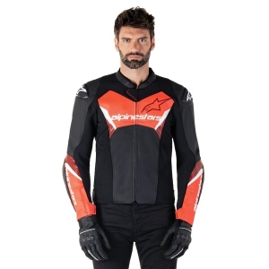 Geaca de piele ALPINESTARS FASTER V3 60 Negru/Negru, 3