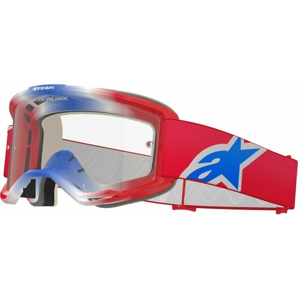 Ochelari cross-enduro ALPINESTARS VISION 5 CORP GOGGLE Rosu/Albastru, 5