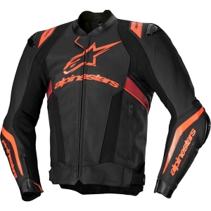 Geaca de piele sport ALPINESTARS MISSILE V3 IGNITION 48 Negru/Rosu fluo/Rosu, 4