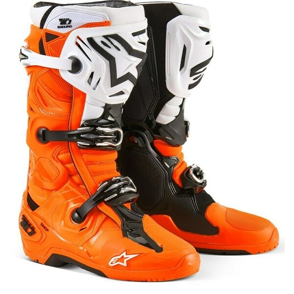Cizme cross-enduro ALPINESTARS TECH 10 ENDURO 40.5 Portocaliu fluo/Negru/Alb, 7