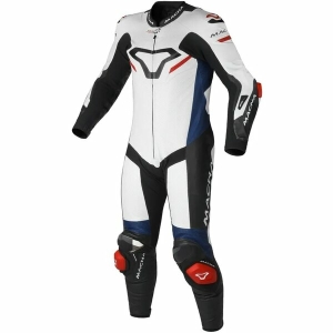 Combinezon de piele race 1 piesa MACNA MIZURO Negru/Alb 48