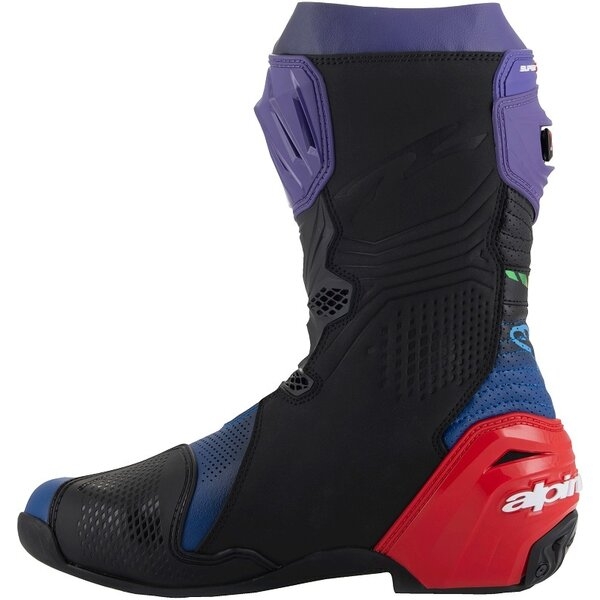 Cizme moto race ALPINESTARS SUPERTECH R VENTED LE MARTINATOR R01 REPLICA 41 Albastru/Mov/Rosu, 3