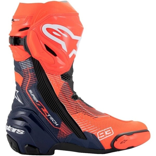 Cizme moto race ALPINESTARS SUPERTECH R VENTED MM93 REPLICA 41 Rosu fluo/Albastru/Negru, 12
