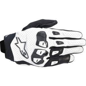 Manusi de piele vara ALPINESTARS SP X 7 S Alb/Negru, 7