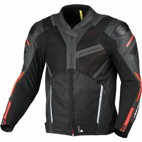 Geaca de vara piele/textil MACNA GALVIC Negru 48, 3