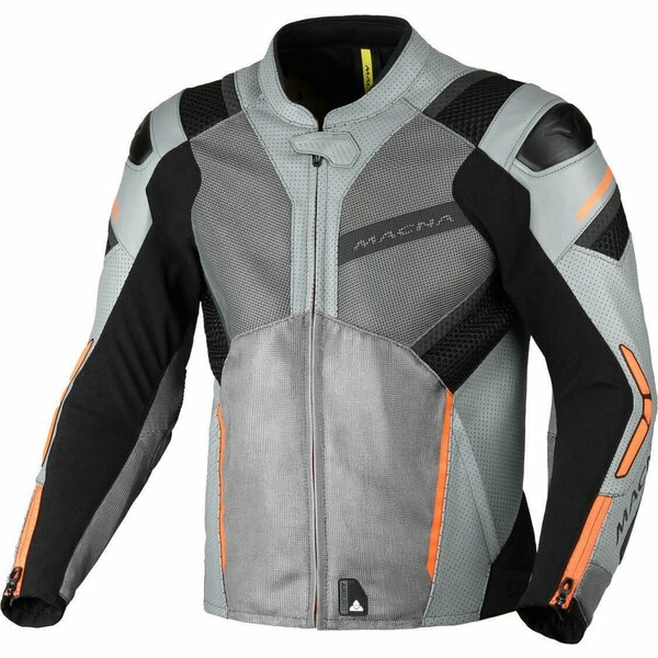 Geaca de vara piele/textil MACNA GALVIC 58 Gri/Negru/Portocaliu, 4