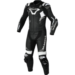 Combinezon de piele 2 piese MACNA ARMADYL Negru/Alb 48, 15