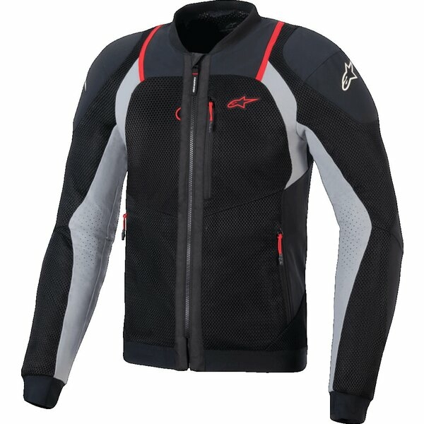 Geaca de vara cu protectii ALPINESTARS TROOP-AIR PRO M Negru/Rosu fluo, 2