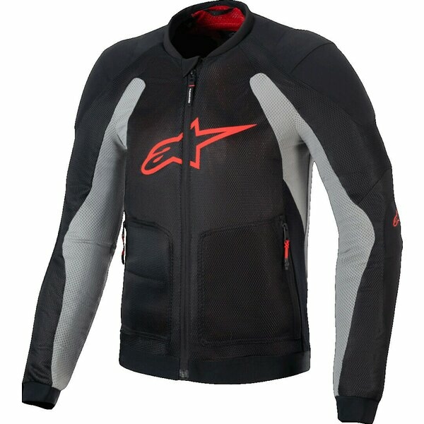 Geaca de vara cu protectii ALPINESTARS TROOP-AIR S Negru/Gri/Rosu