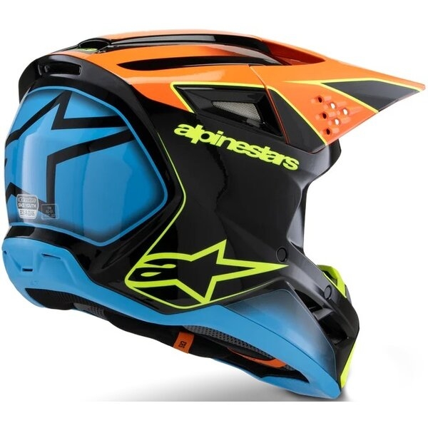 Casca cross-enduro de copii ALPINESTARS S-M3 YOUTH FRAY ECE06 S Negru/Portocaliu, 3