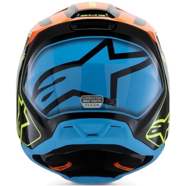 Casca cross-enduro de copii ALPINESTARS S-M3 YOUTH FRAY ECE06 S Negru/Portocaliu, 10