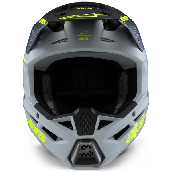 Casca cross-enduro de copii ALPINESTARS S-M3 YOUTH RADIUM ECE06 M Galben fluo/Negru, 4