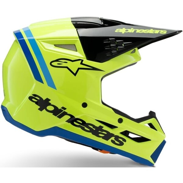 Casca cross-enduro de copii ALPINESTARS S-M3 YOUTH RADIUM ECE06 M Galben fluo/Negru, 13
