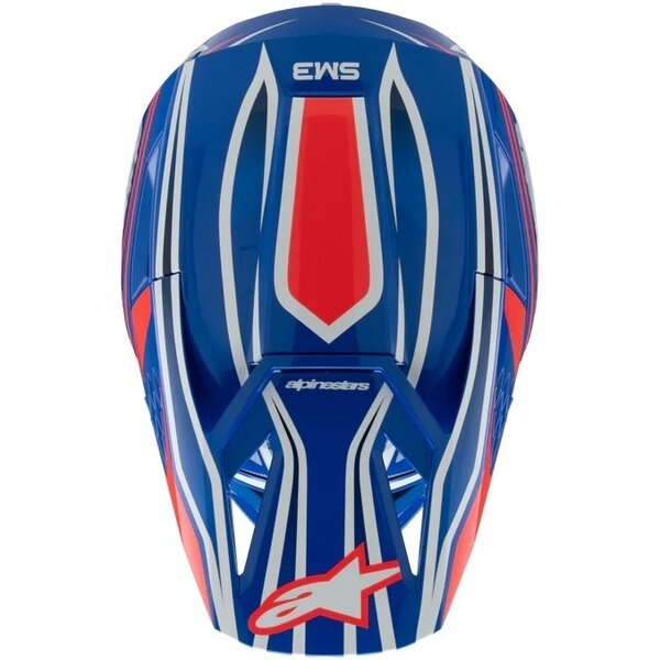 Casca cross-enduro de copii ALPINESTARS S-M3 YOUTH WURX ECE06 M Albastru/Rosu/Alb, 5