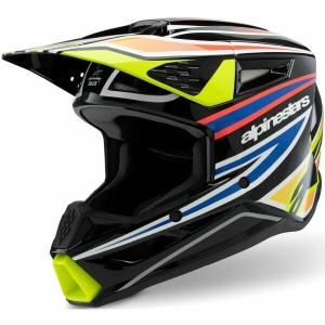 Casca cross-enduro de copii ALPINESTARS S-M3 YOUTH WURX ECE06 M Albastru/Rosu/Alb