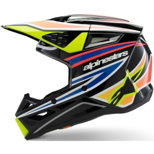 Casca cross-enduro de copii ALPINESTARS S-M3 YOUTH WURX ECE06 M Albastru/Rosu/Alb, 16