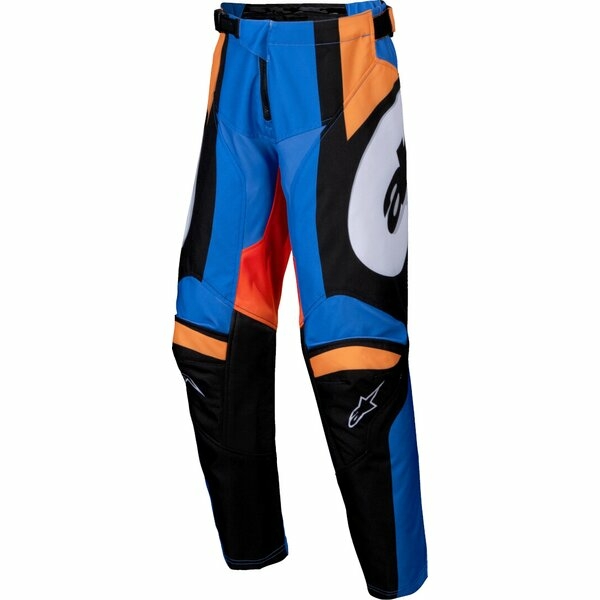 Pantaloni cross-enduro de copii ALPINESTARS RACER MELT YOUTH Portocaliu/Albastru 22, 2