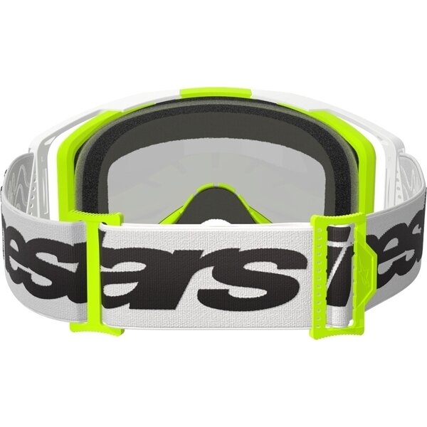 Ochelari cross-enduro ALPINESTARS VISION 8 WORDMARK MIRROR GOGGLE Alb/Galben fluo, 3