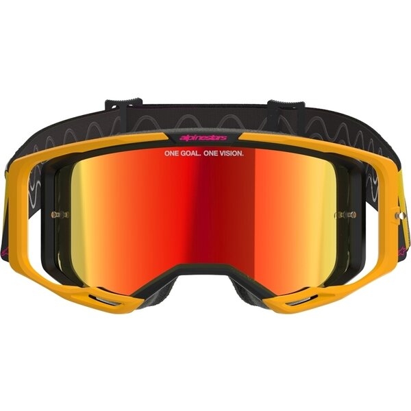 Ochelari cross-enduro ALPINESTARS VISION 8 CORP MIRROR GOGGLE Mov/Galben fluo, 19