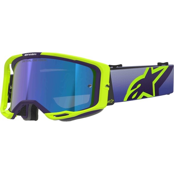 Ochelari cross-enduro ALPINESTARS VISION 8 CORP MIRROR GOGGLE Mov/Galben fluo, 24