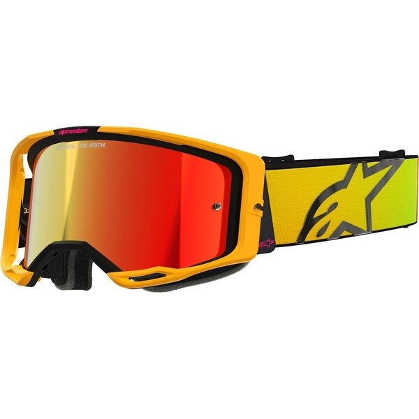 Ochelari cross-enduro ALPINESTARS VISION 8 CORP MIRROR GOGGLE Mov/Galben fluo, 26