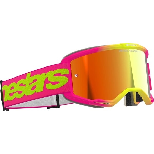 Ochelari cross-enduro ALPINESTARS VISION 5 WORDMARK MIRROR GOGGLE Roz Fluo, 3