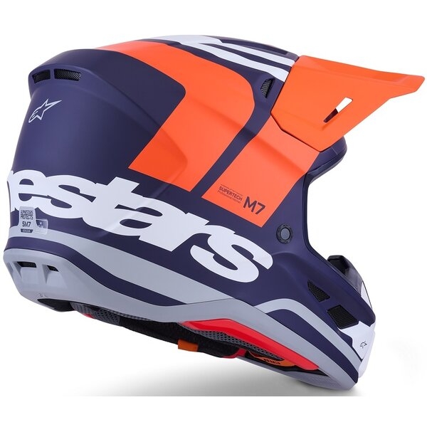 Casca cross-enduro ALPINESTARS SUPERTECH S-M7 CORE ECE06 M Portocaliu/Albastru, 12