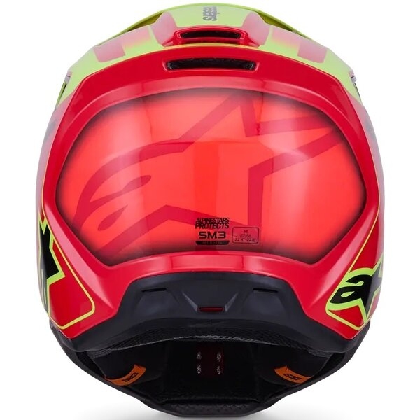 Casca cross-enduro ALPINESTARS S-M3 FRAY ECE06 XS Negru/Portocaliu/Galben fluo, 3