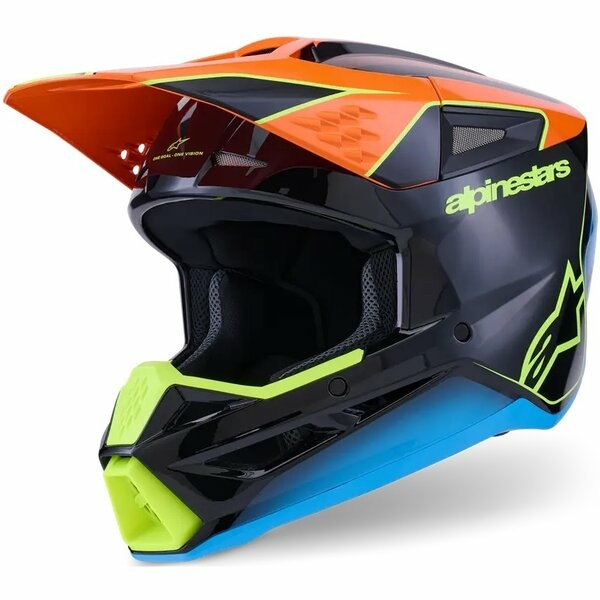 Casca cross-enduro ALPINESTARS S-M3 FRAY ECE06 M Rosu/Galben fluo/Negru, 2
