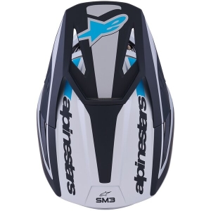 Casca cross-enduro ALPINESTARS S-M3 HEAT ECE06 S Argintiu/Albastru/Negru mat, 15