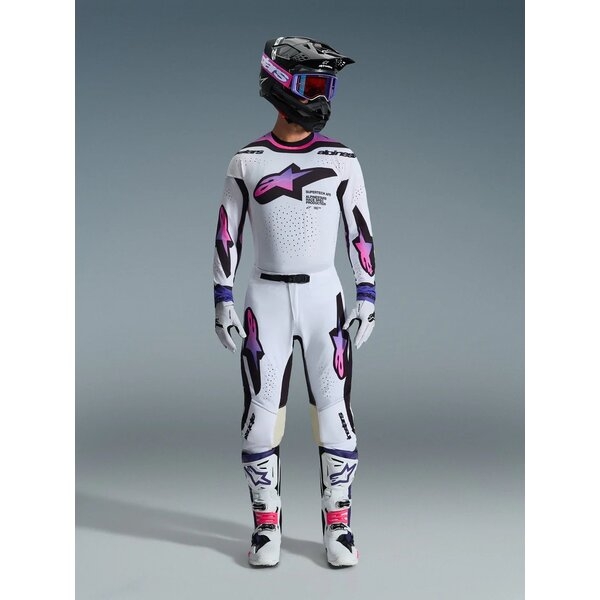Pantaloni cross-enduro ALPINESTARS SUPERTECH AFD VISTA 2026 30 Alb/Mov/Negru, 4