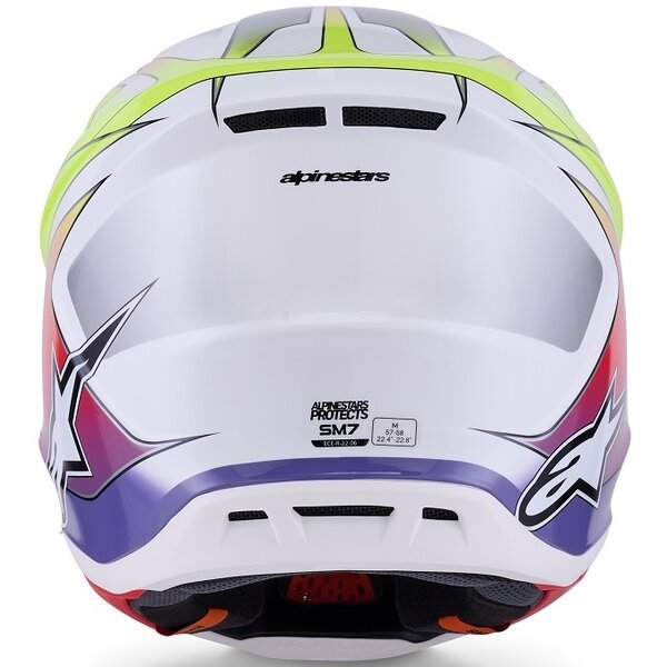 Casca cross-enduro ALPINESTARS SUPERTECH S-M7 FUSE ECE06 S Albastru/Mov/Roz, 9
