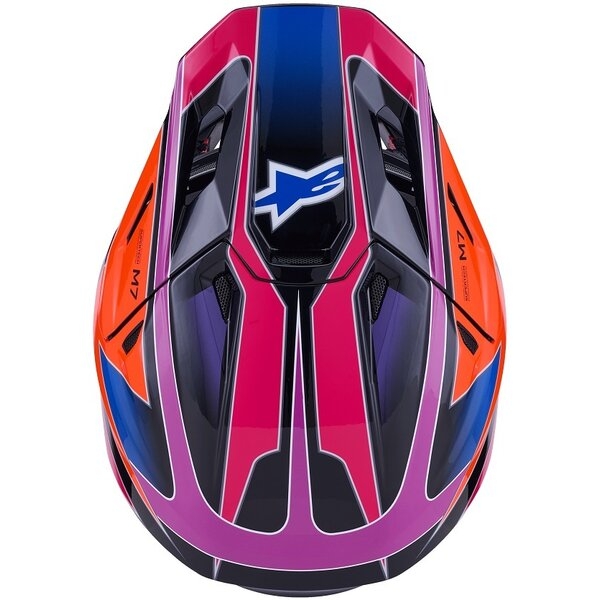 Casca cross-enduro ALPINESTARS SUPERTECH S-M7 FUSE ECE06 S Albastru/Mov/Roz, 10
