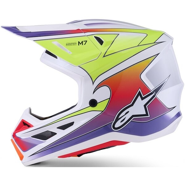 Casca cross-enduro ALPINESTARS SUPERTECH S-M7 FUSE ECE06 S Albastru/Mov/Roz, 12
