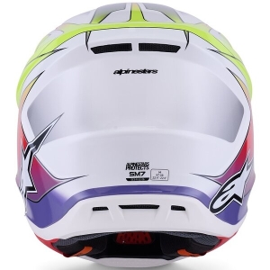 Casca cross-enduro ALPINESTARS SUPERTECH S-M7 FUSE ECE06 S Albastru/Mov/Roz, 9