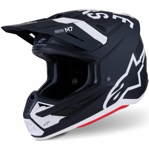 Casca cross-enduro ALPINESTARS SUPERTECH S-M7 DASHER ECE06 S Negru/Alb mat