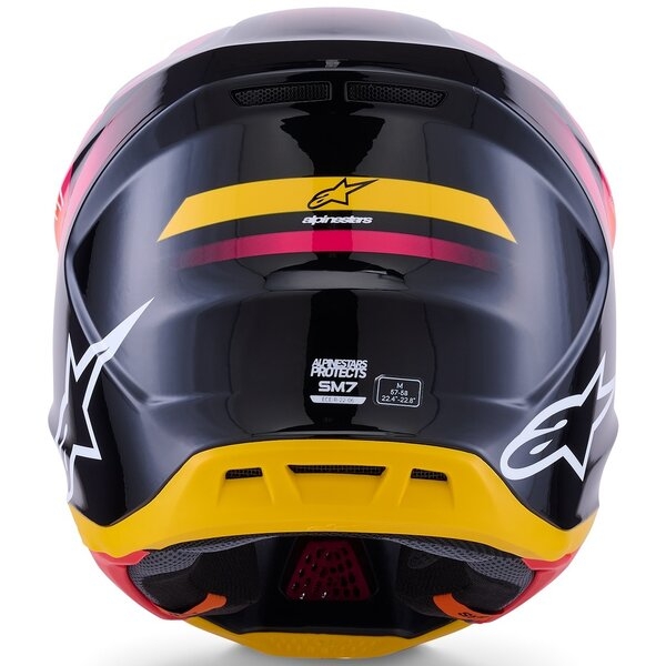 Casca cross-enduro ALPINESTARS SUPERTECH S-M7 RISE ECE06 S Negru/Argintiu/Rosu fluo, 23