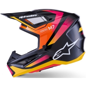 Casca cross-enduro ALPINESTARS SUPERTECH S-M7 RISE ECE06 S Negru/Argintiu/Rosu fluo, 11