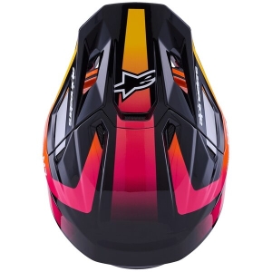 Casca cross-enduro ALPINESTARS SUPERTECH S-M7 RISE ECE06 S Negru/Argintiu/Rosu fluo, 12