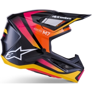Casca cross-enduro ALPINESTARS SUPERTECH S-M7 RISE ECE06 XL Negru/Galben/Roz, 15
