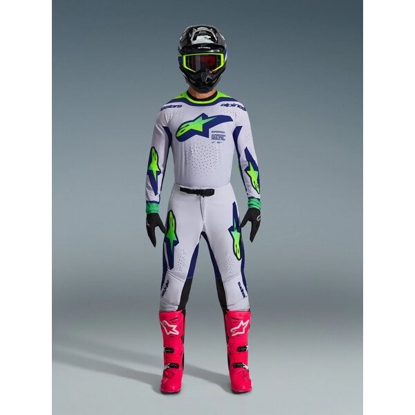 Pantaloni cross-enduro ALPINESTARS SUPERTECH VISTA 2026 30 Gri/Galben fluo/Albastru, 16
