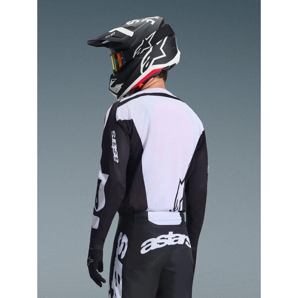 Tricou cross-enduro ALPINESTARS RACER AIR RIWAY 2026 S Gri/Galben fluo/Albastru, 4
