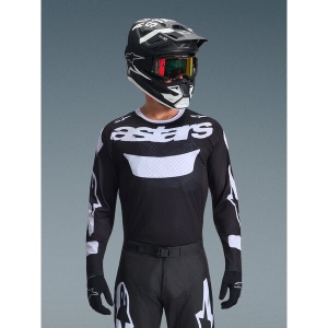 Tricou cross-enduro ALPINESTARS RACER AIR RIWAY 2026 S Gri/Galben fluo/Albastru, 8
